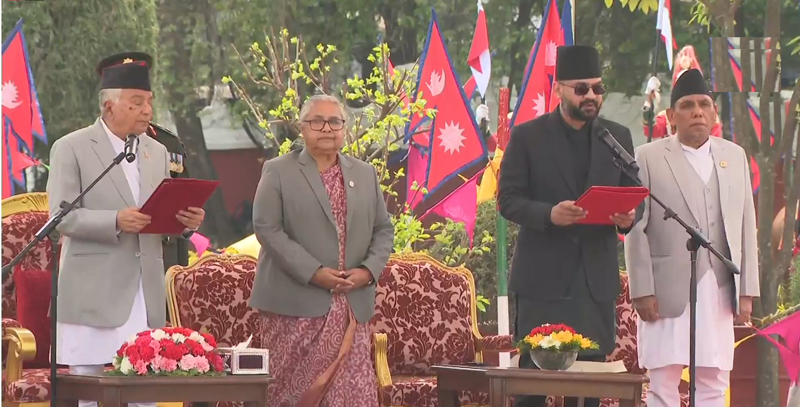 नवनियुक्त प्रधानमन्त्री बालेन्द्र साह (बालेन) को शपथ ग्रहण समारोह सुरु